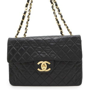 Chanel Chain Shoulder Bag, Deca Matelasse 34, Coco Mark, Lambskin, A01094, CH...